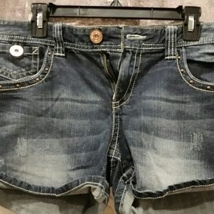 Dark wash shorts
